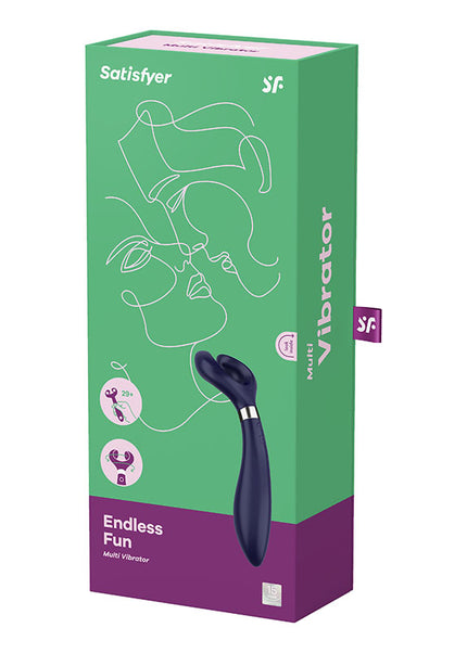 Satisfyer Endless Fun - Blue 23.5 cm USB Rechargeable Stimulator