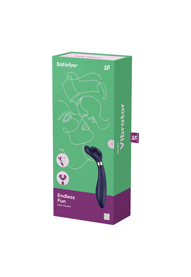 Satisfyer Endless Fun - Blue 23.5 cm USB Rechargeable Stimulator