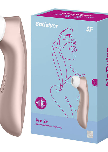 Satisfyer Pro 2+ - Touch-Free USB-Rechargeable Clitoral Stimulator with Vibration