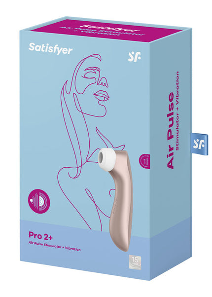 Satisfyer Pro 2+ - Touch-Free USB-Rechargeable Clitoral Stimulator with Vibration