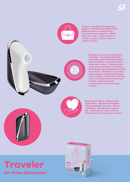 Satisfyer Pro Traveller - USB Rechargeable Touch-Free Clitoral Stimulator