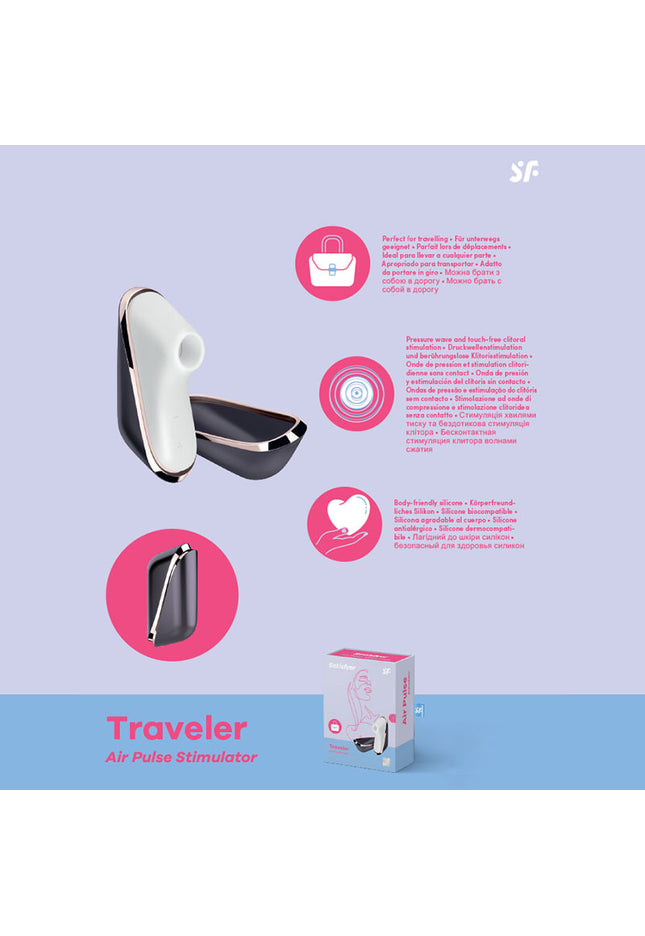 Satisfyer Pro Traveller - USB Rechargeable Touch-Free Clitoral Stimulator