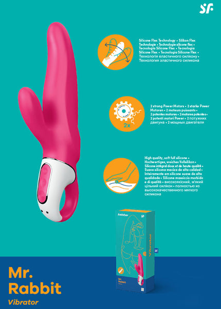 Satisfyer Vibes - Mister Rabbit - Pink USB Rechargeable Rabbit Vibrator