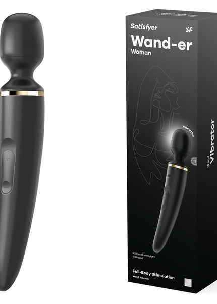 Satisfyer Wand-er Woman - Black USB Rechargeable Massager Wand