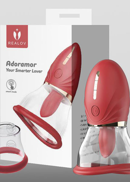 LuvPump Adoramor - Red USB Rechargeable Licking & Sucking Ladies Pump