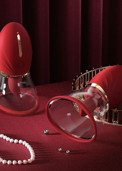 LuvPump Adoramor - Red USB Rechargeable Licking & Sucking Ladies Pump