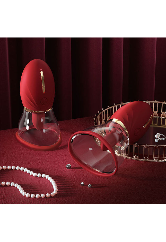 LuvPump Adoramor - Red USB Rechargeable Licking & Sucking Ladies Pump