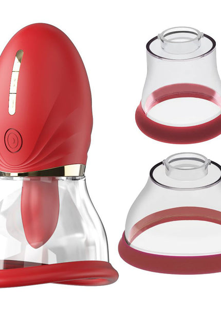 LuvPump Adoramor - Red USB Rechargeable Licking & Sucking Ladies Pump