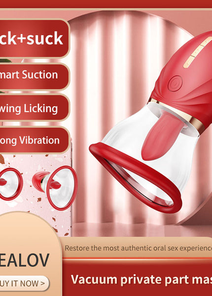 LuvPump Adoramor - Red USB Rechargeable Licking & Sucking Ladies Pump