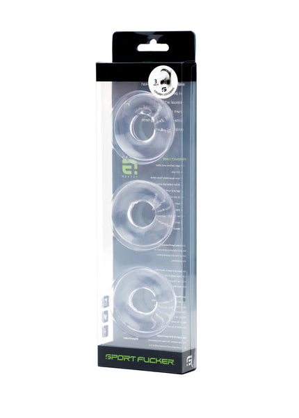 Sport Fucker Rubber Cockring - Clear Cock Ring