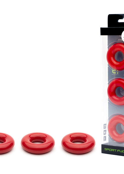Sport Fucker Rubber Cockring - Red Cock Ring