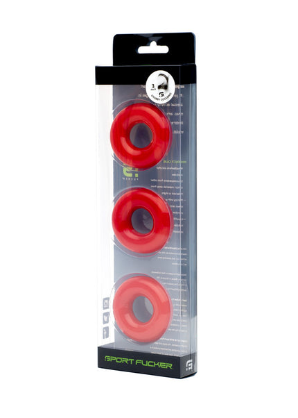 Sport Fucker Rubber Cockring - Red Cock Ring