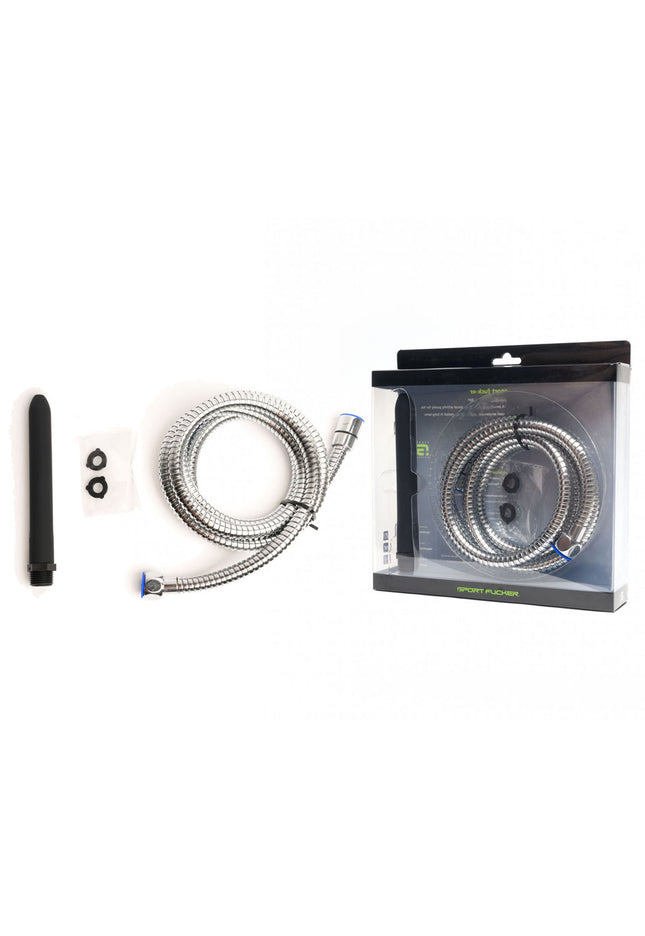 Sport Fucker Hydro Shot Travel Kit - Black 15 cm Clearning Nozzle with 1.8m Flex Hose Connection