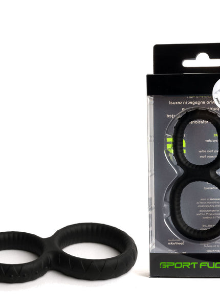 Sport Fucker Enigma Ring - Black Cock & Ball Ring