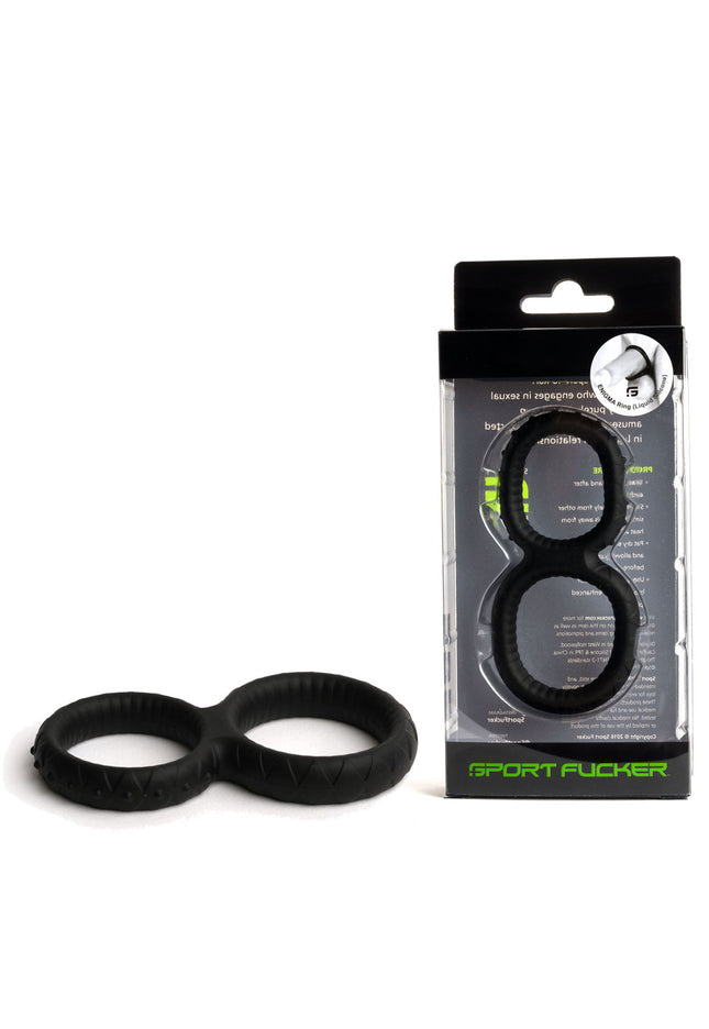 Sport Fucker Enigma Ring - Black Cock & Ball Ring