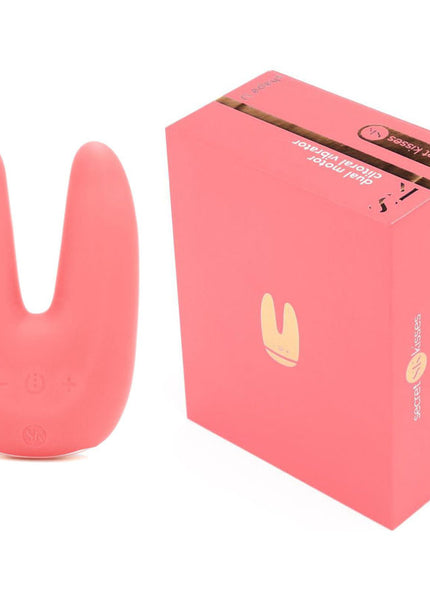 Secret Kisses Dual Motor Clitoral Vibrator - Coral USB Rechargeable Stimulator
