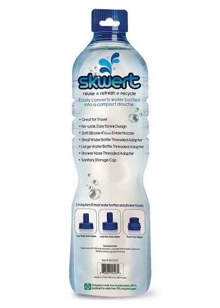 Skwert 5 Piece Water Bottle Douche Kit - 5 Piece Water Bottle Douche Adapter Kit