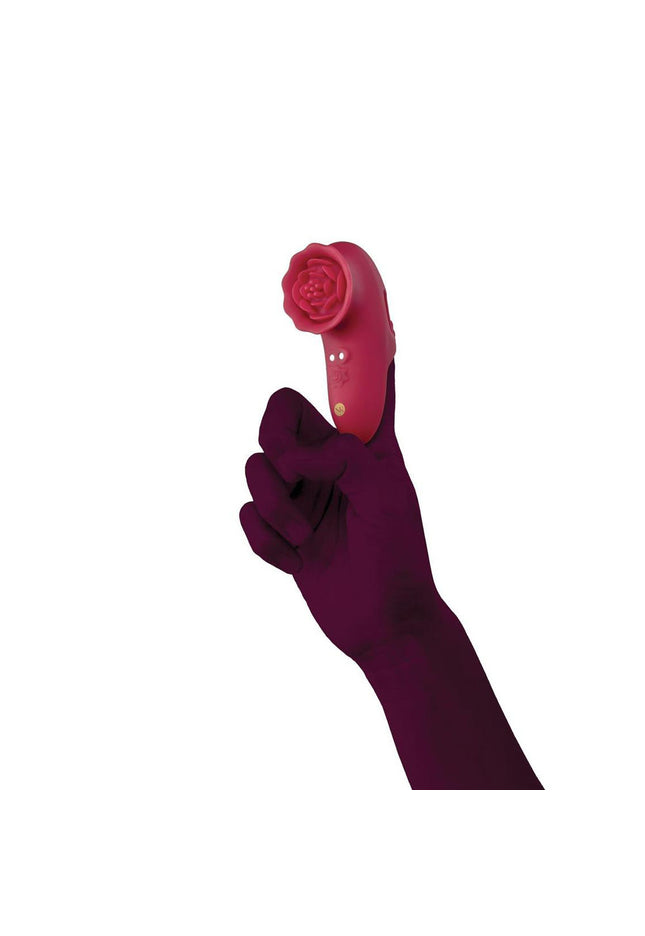 Secret Kisses ROSEGASM PLAYFUL PETAL - Red USB Rechargeable Finger Stimulator