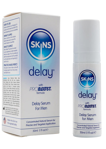Skins Natural Delay Serum - Delay Gel for Men - 30 ml Bottle