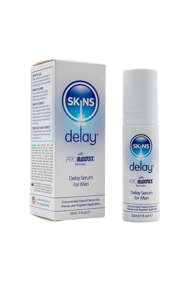 Skins Natural Delay Serum - Delay Gel for Men - 30 ml Bottle