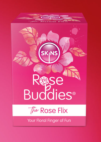 Skins Rose Buddies - The Rose Flix - Pink USB Rechargeable Flicking Rose Stimulator