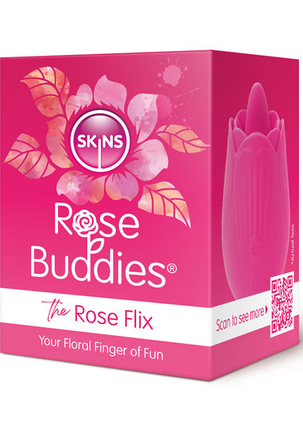 Skins Rose Buddies - The Rose Flix - Pink USB Rechargeable Flicking Rose Stimulator