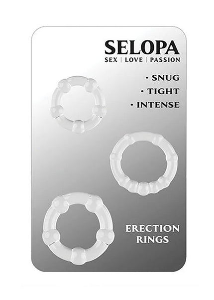 Selopa ERECTION RINGS - Clear Cock Rings - Set of 3