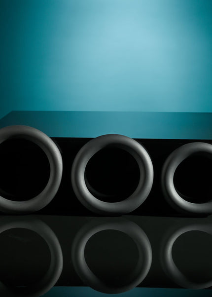 Selopa 3 RING CIRCUS - Black Cock Rings - Set of 3 Sizes