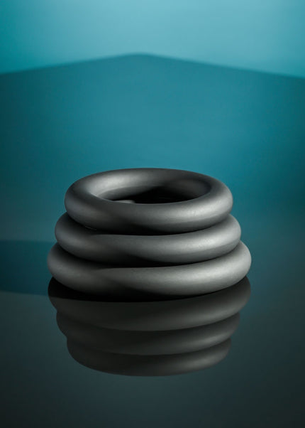 Selopa 3 RING CIRCUS - Black Cock Rings - Set of 3 Sizes