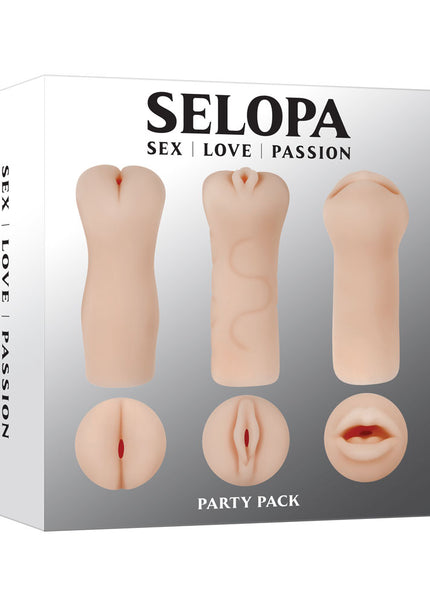 Selopa PARTY PACK - Light - Flesh Strokers - Set of 3