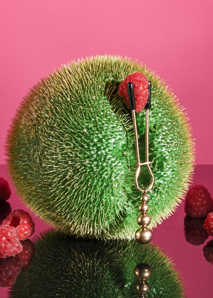 Selopa BEADED NIPPLE CLAMPS - Rose Gold - Rose Gold Nipple Clamps - Set of 2