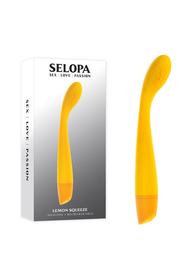 Selopa LEMON SQUEEZE - Yellow 18.4 cm USB Rechargeable Vibrator