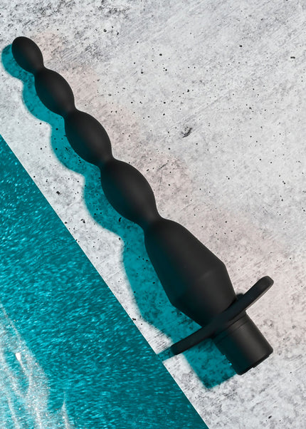 Selopa VIBRATING BUTT BEADS - Black 22 cm USB Rechargeable Vibrating Anal Beads