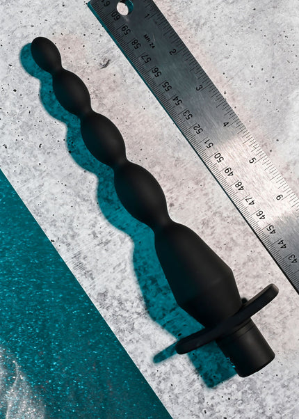 Selopa VIBRATING BUTT BEADS - Black 22 cm USB Rechargeable Vibrating Anal Beads