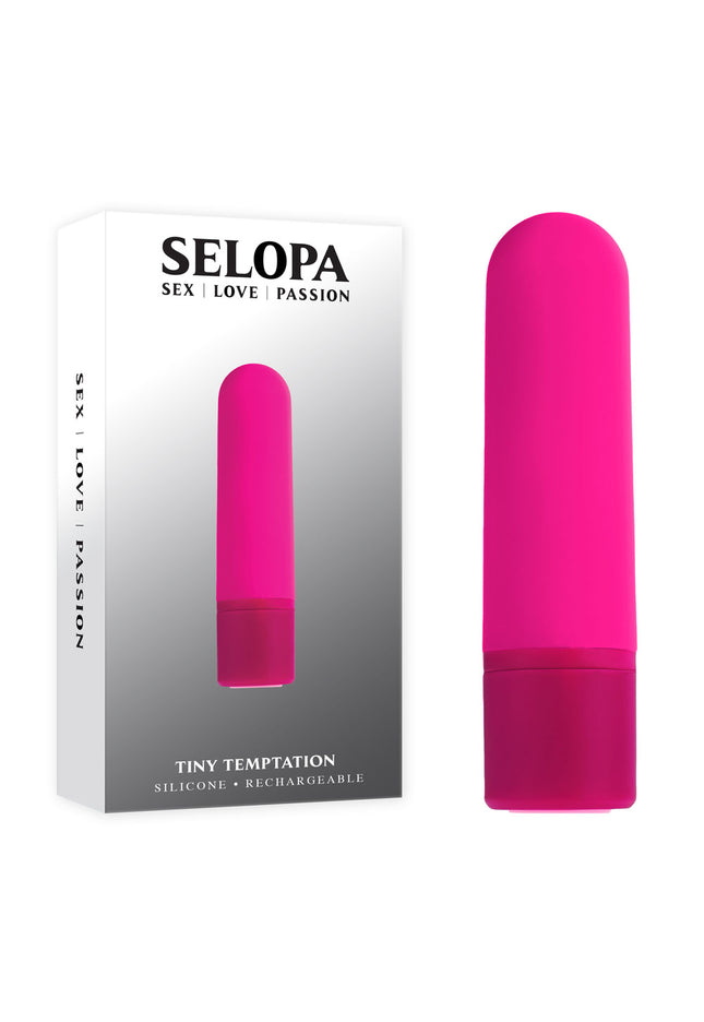 Selopa TINY TEMPTATION - Pink 9.2 cm USB Rechargeable Bullet