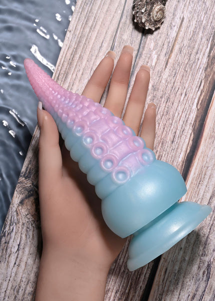 Selopa STUCK ON YOU - Blue/Pink 19 cm USB Rechargeable Vibrating Tentacle Fantasy Dildo