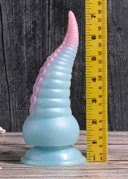 Selopa STUCK ON YOU - Blue/Pink 19 cm USB Rechargeable Vibrating Tentacle Fantasy Dildo