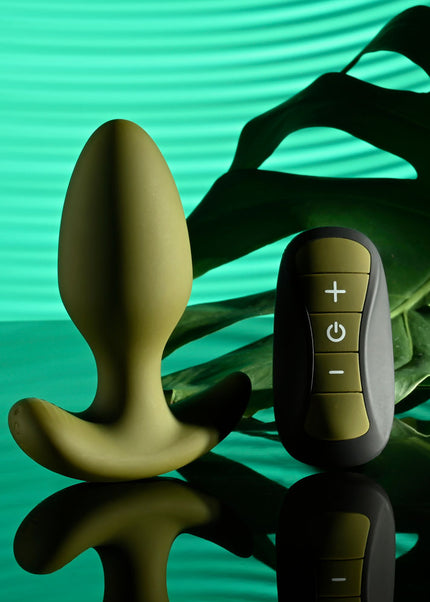 Selopa THE COLONEL - Green 10.1 cm USB Rechargeable Vibrating Butt Plug with Wireless Remote