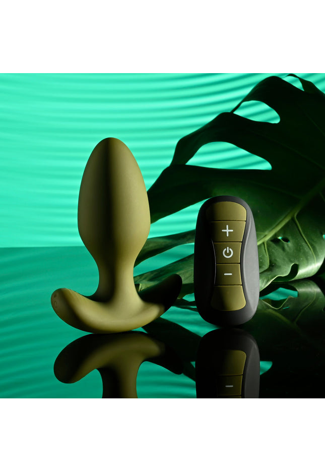 Selopa THE COLONEL - Green 10.1 cm USB Rechargeable Vibrating Butt Plug with Wireless Remote