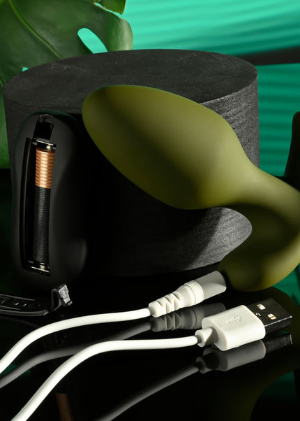Selopa THE COLONEL - Green 10.1 cm USB Rechargeable Vibrating Butt Plug with Wireless Remote