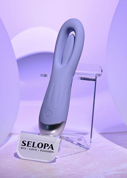 Selopa IN A FLAP - Purple 15 cm USB Rechargeable Flicking Stimulator