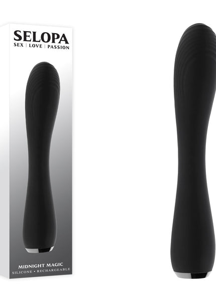 Selopa MIDNIGHT MAGIC - Black 20.2 cm USB Rechargeable Vibrator