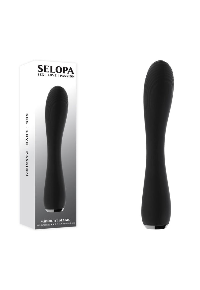 Selopa MIDNIGHT MAGIC - Black 20.2 cm USB Rechargeable Vibrator