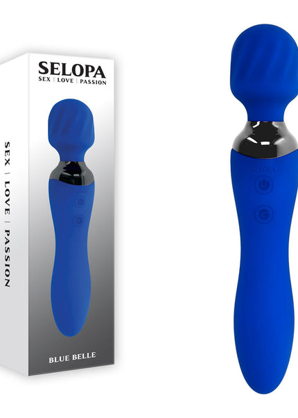Selopa BLUE BELLE - Blue USB Rechargeable 20 cm Massage Wand