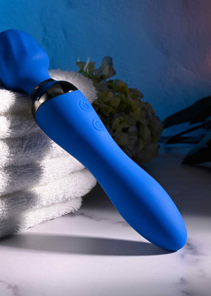 Selopa BLUE BELLE - Blue USB Rechargeable 20 cm Massage Wand