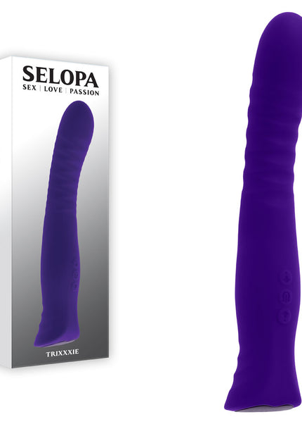 Selopa TRIXXXIE - Purple 22.2 cm USB Rechargeable Vibrator