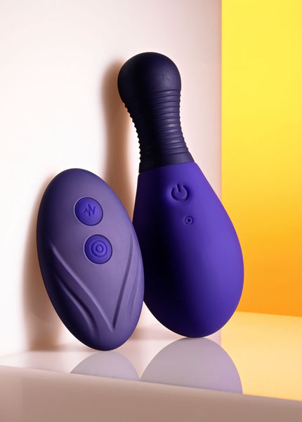 Selopa EGG ME ON - Purple 10 cm USB Rechargeable Egg with Wireless Remote