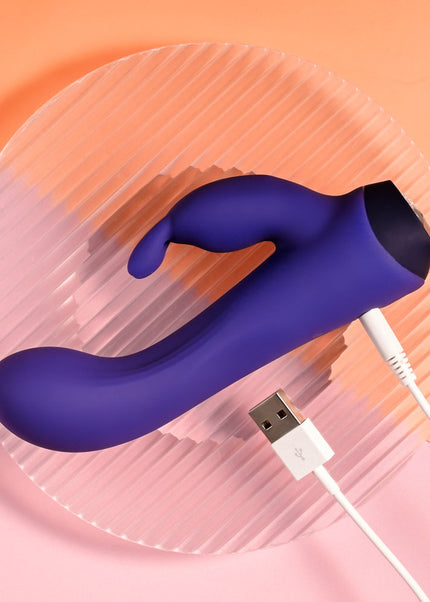 Selopa PLUM JOB - Purple 13.5 cm USB Rechargeable Rabbit Vibrator