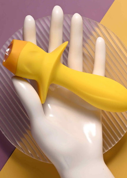 Selopa MELLOW YELLOW - Yellow 13.5 cm USB Rechargeable Vibrating Anal Plug