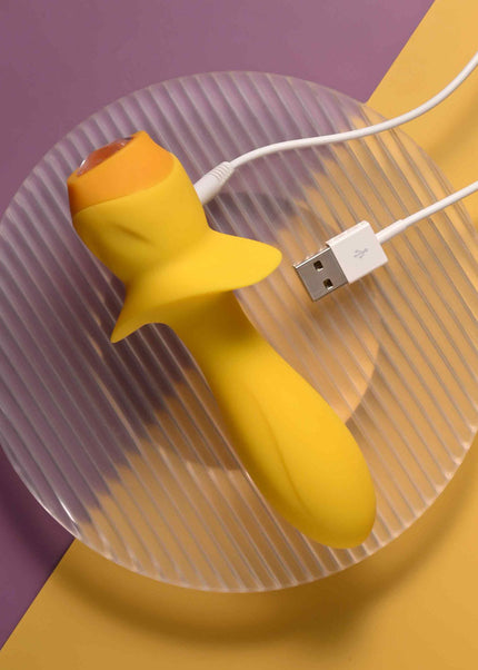Selopa MELLOW YELLOW - Yellow 13.5 cm USB Rechargeable Vibrating Anal Plug